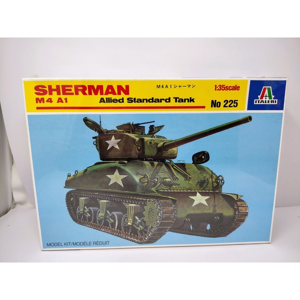 1994 Italeri Sherman M4 A1 Allied Standard Tank Model Kit - 1:35 - Sealed